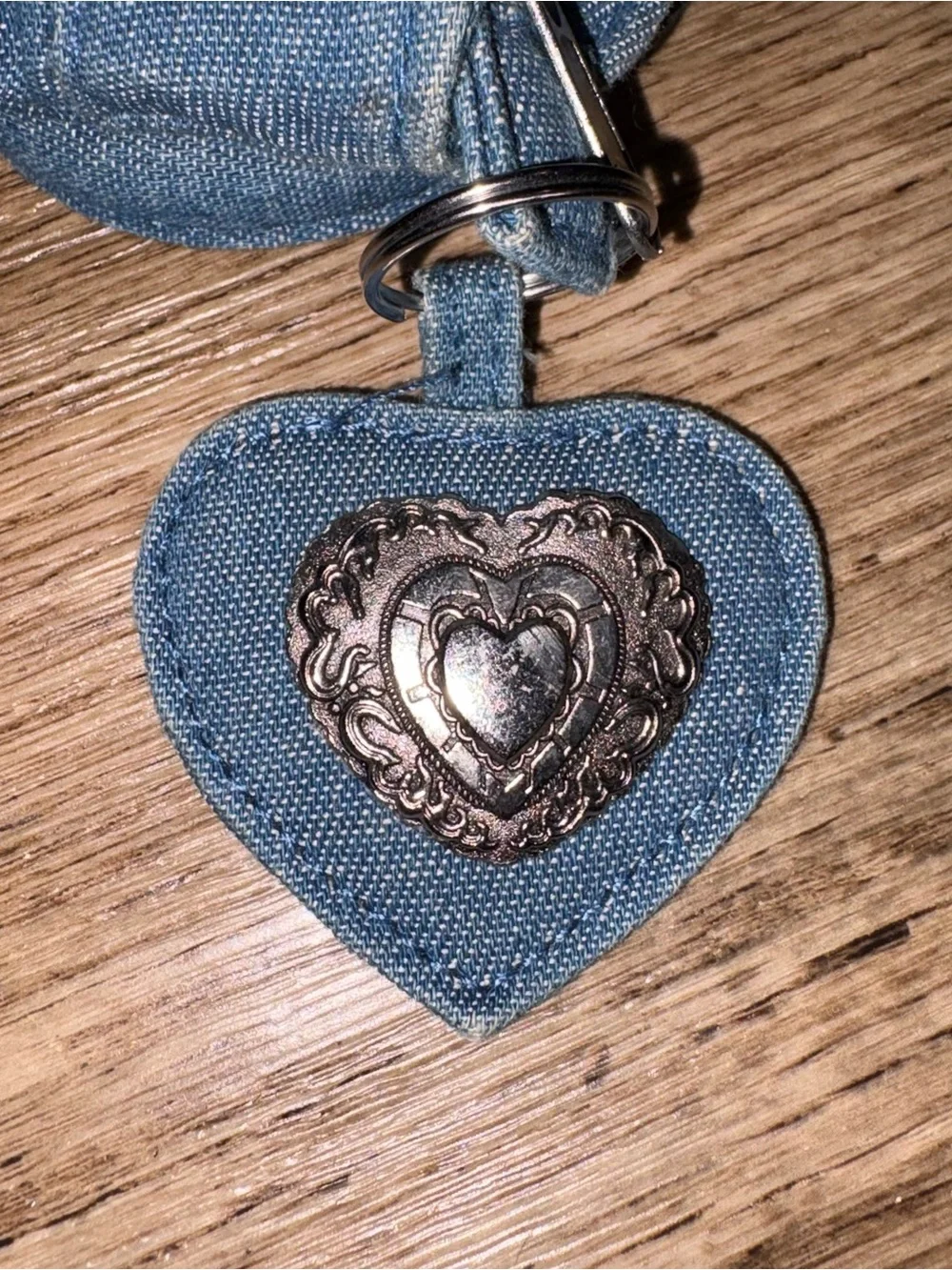 Brighton INSPIRED denim purse with front zip pockets and keychain